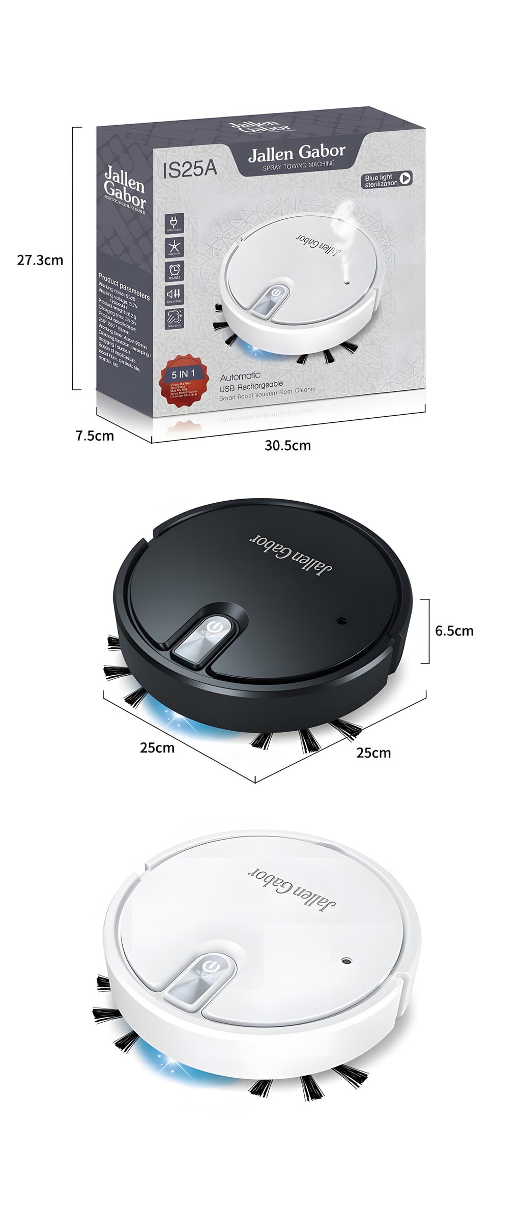 Smart Robot Vacuum Cleaner Pro – 3-in-1 Sweep, Vacuum & Mop, 1500Pa Suction