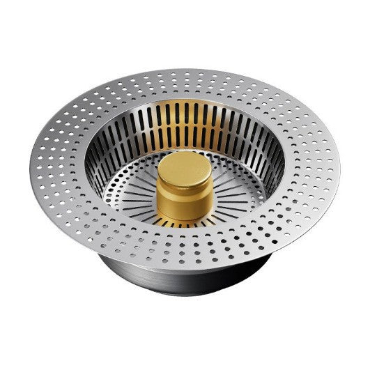 Kitchen Sink Drain Filter – Stainless Steel Universal Pop-Up Strainer, Anti-Clog