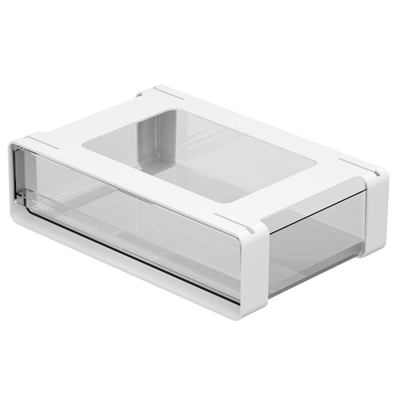 Under-Desk Drawer Storage Box – Hidden Desk Organizer for Office, Dorm & Makeup