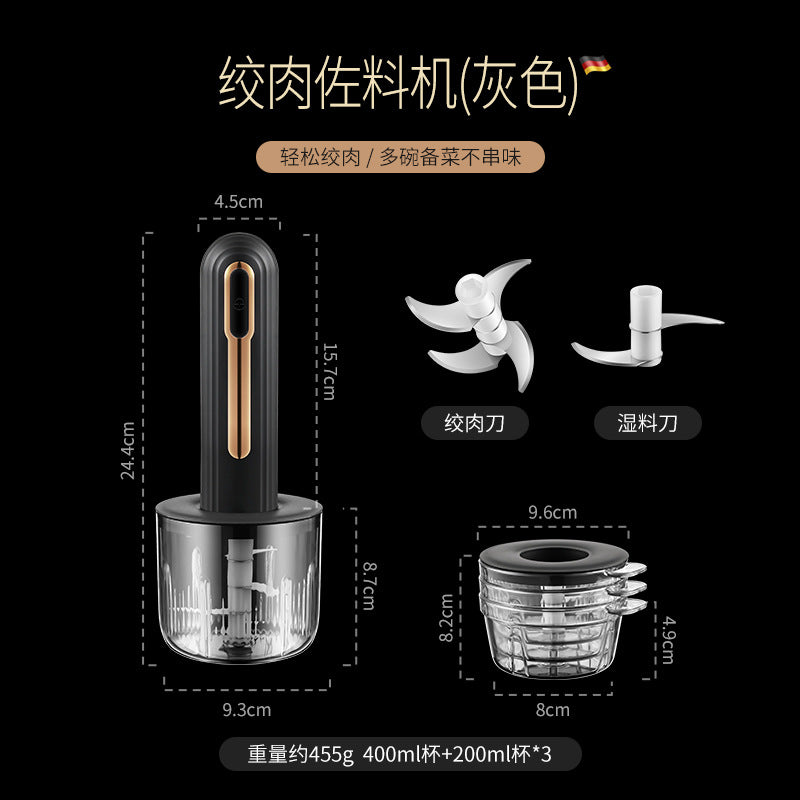Wireless Mini Food Processor – USB Electric Garlic Masher, Vegetable Mincer & Baby Food Maker