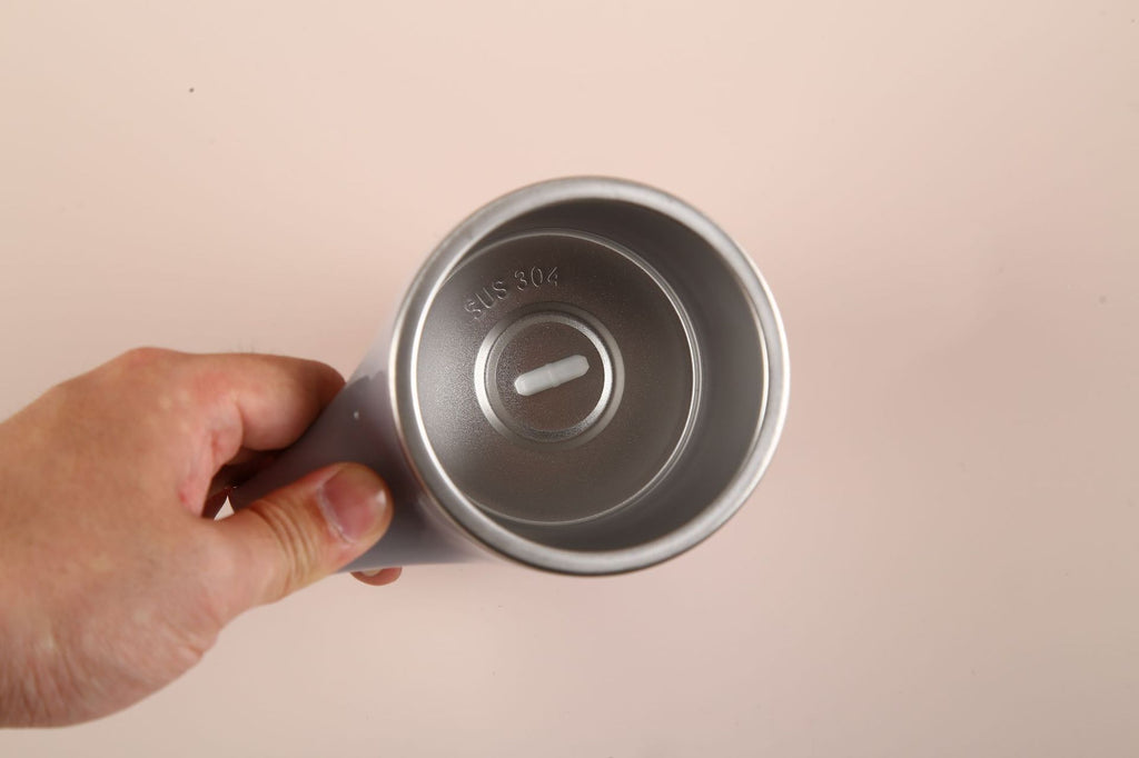 Self-Stirring Coffee Cup – 304 Stainless Steel, Magnetic Rotation, USB Rechargeable