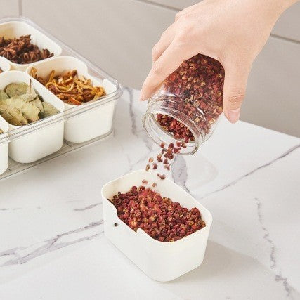 Refrigerator Organizer Box – Multi-Compartment Fresh-Keeping Storage with Drain Design