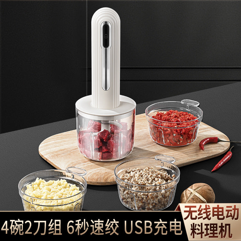 Wireless Mini Food Processor – USB Electric Garlic Masher, Vegetable Mincer & Baby Food Maker
