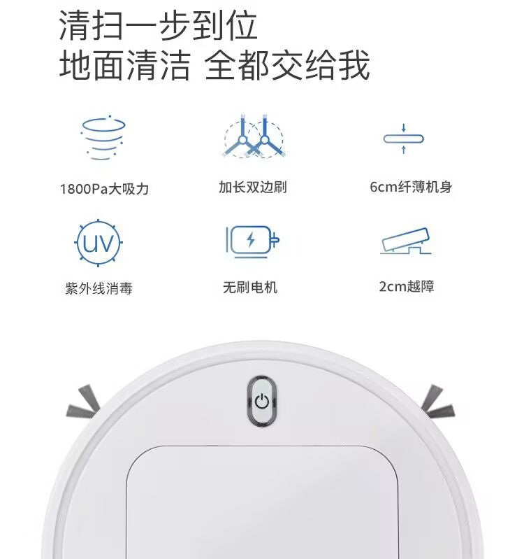 Smart Robot Vacuum Cleaner Pro – 3-in-1 Sweep, Vacuum & Mop, 1500Pa Suction
