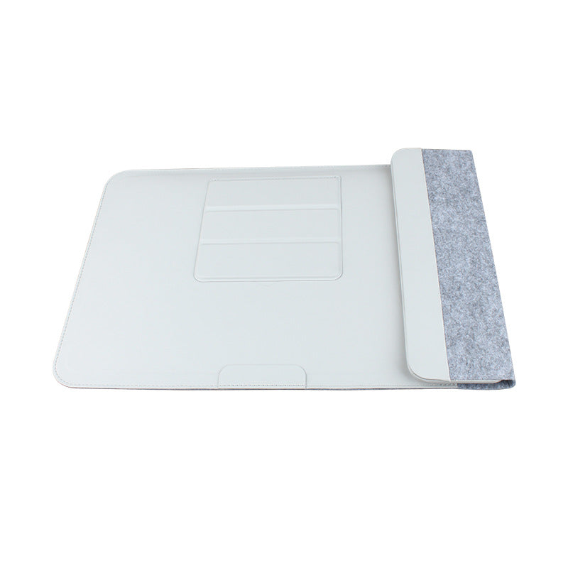 Wireless Charging Laptop Sleeve – PU Leather, 14"/16", Compatible with MacBook, Xiaomi & Huawei