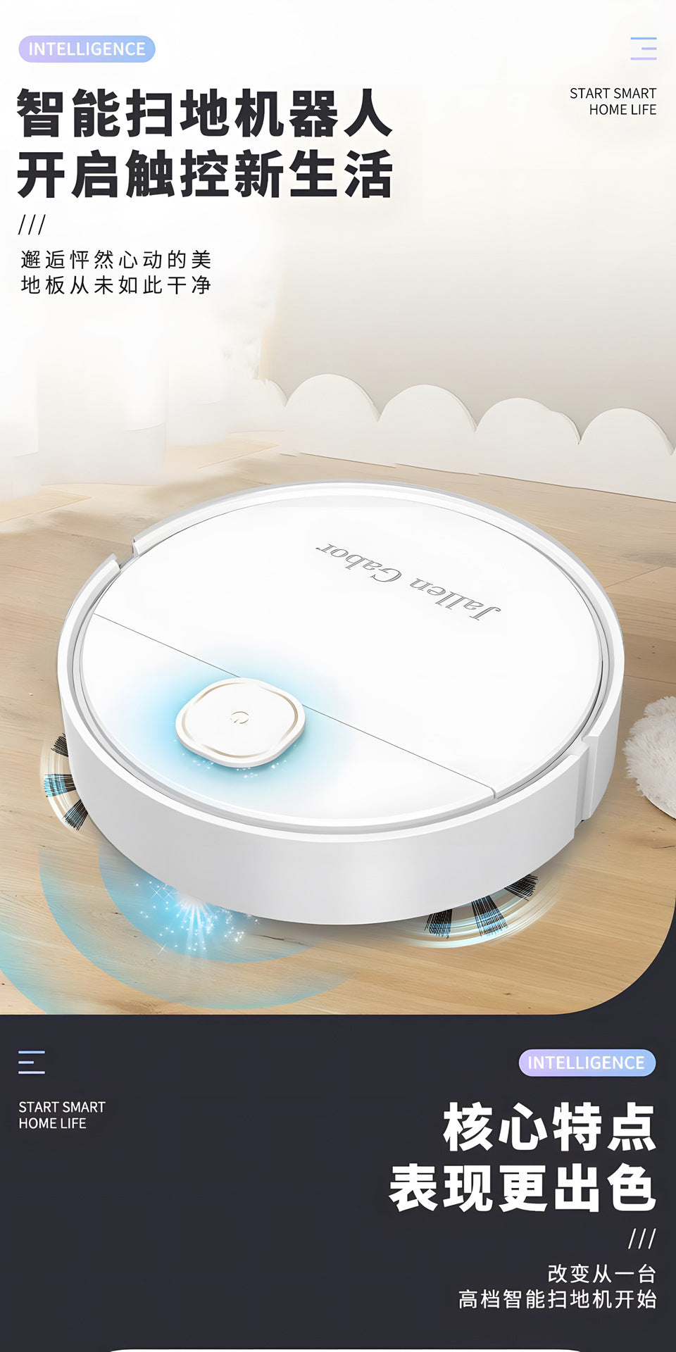 Smart Robot Vacuum Cleaner Pro – 3-in-1 Sweep, Vacuum & Mop, 1500Pa Suction