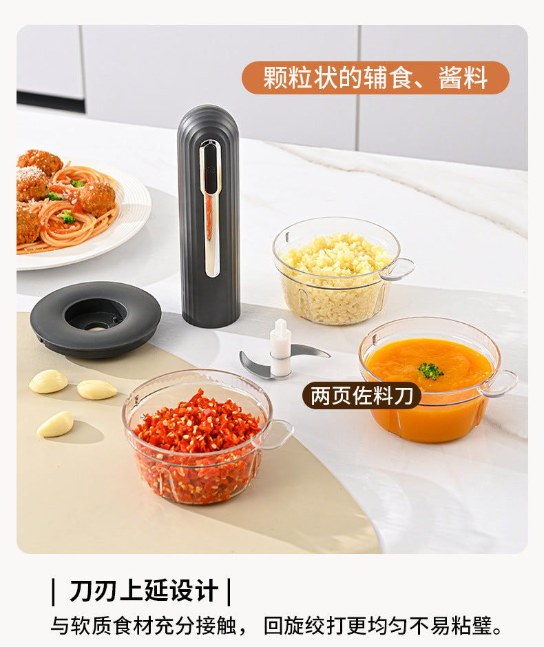 Wireless Mini Food Processor – USB Electric Garlic Masher, Vegetable Mincer & Baby Food Maker