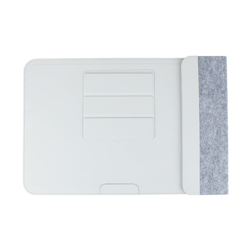 Wireless Charging Laptop Sleeve – PU Leather, 14"/16", Compatible with MacBook, Xiaomi & Huawei