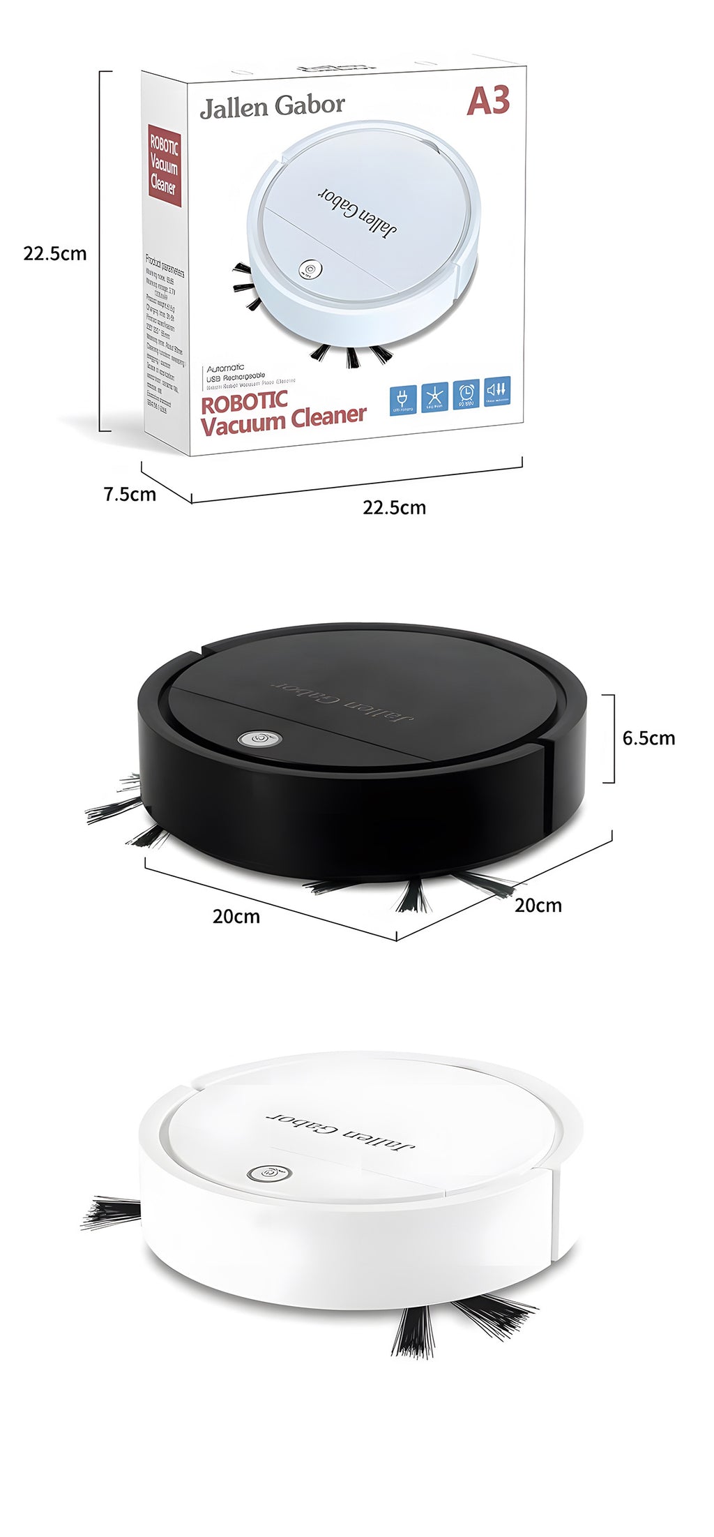 Smart Robot Vacuum Cleaner Pro – 3-in-1 Sweep, Vacuum & Mop, 1500Pa Suction