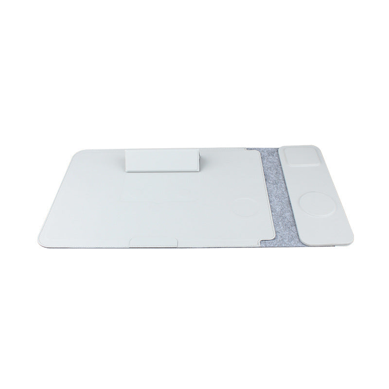 Wireless Charging Laptop Sleeve – PU Leather, 14"/16", Compatible with MacBook, Xiaomi & Huawei