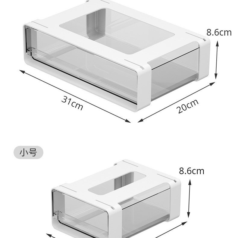 Under-Desk Drawer Storage Box – Hidden Desk Organizer for Office, Dorm & Makeup