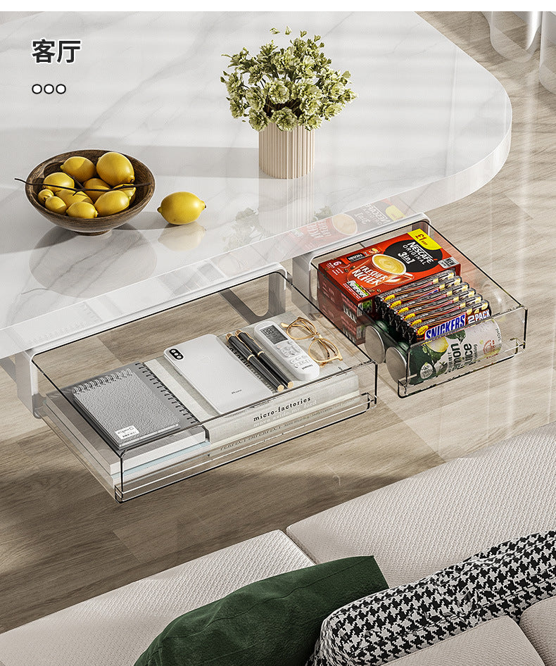 Under-Desk Drawer Storage Box – Hidden Desk Organizer for Office, Dorm & Makeup