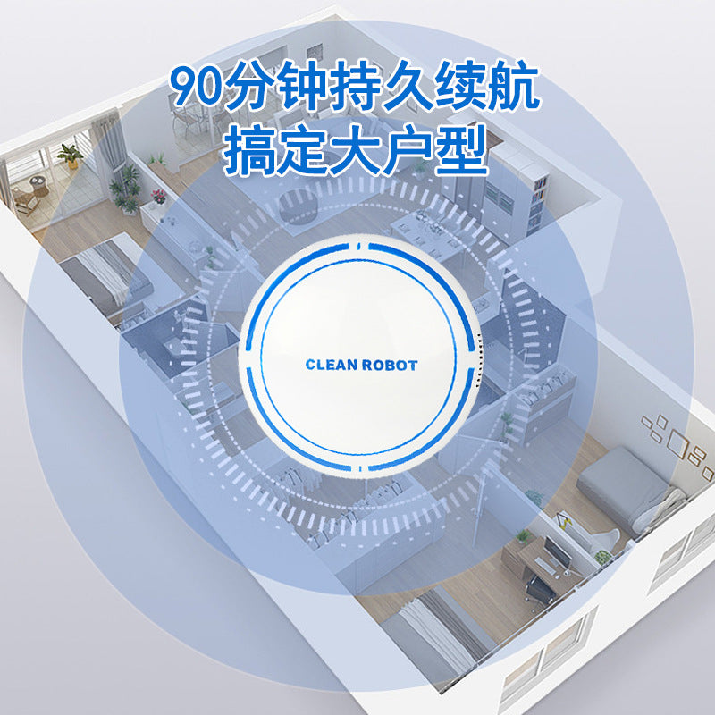 Mini Robot Vacuum Cleaner – Compact, USB Rechargeable, 2000Pa Suction