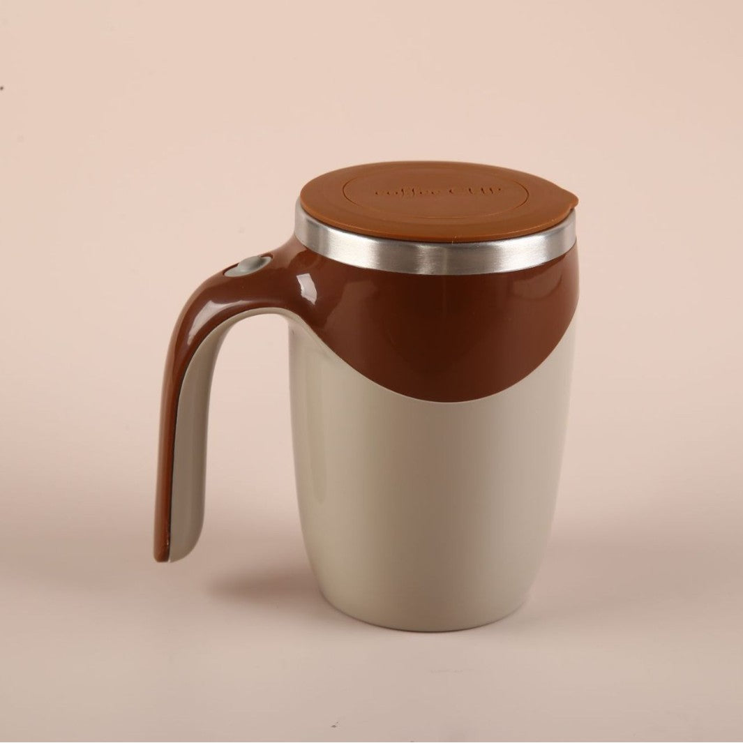 Self-Stirring Coffee Cup – 304 Stainless Steel, Magnetic Rotation, USB Rechargeable
