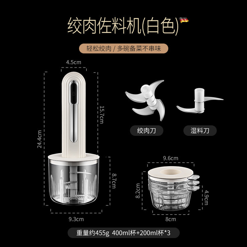 Wireless Mini Food Processor – USB Electric Garlic Masher, Vegetable Mincer & Baby Food Maker