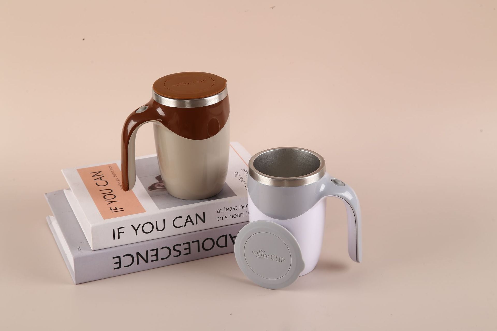 Self-Stirring Coffee Mug – Magnetic Auto Mixer, Stainless Steel, Perfect Gift