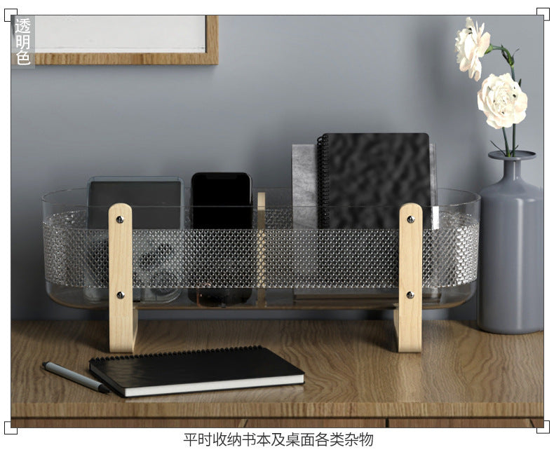 Desktop Storage Basket with Partitions – Large Capacity Organizer for Cosmetics, Bathroom & Office