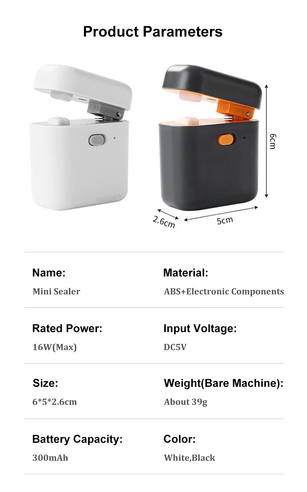Mini Bag Sealer – Portable Handheld Heat Sealer, USB Rechargeable, No Preheating