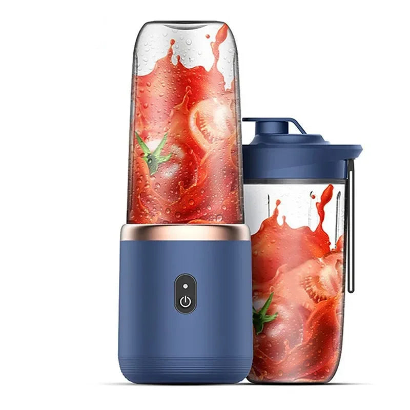 Portable Mini Blender – USB Rechargeable, 6 Blades, Personal Juicer Cup