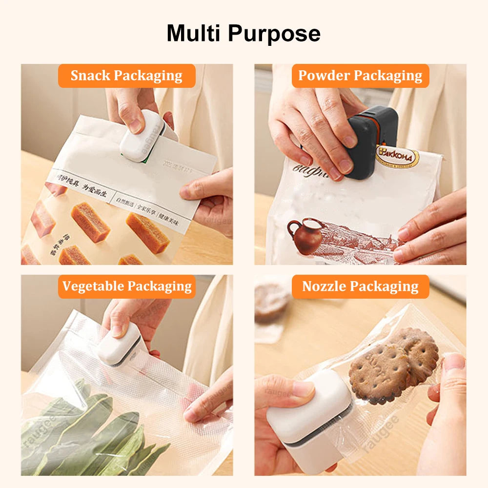 Mini Bag Sealer – Portable Handheld Heat Sealer, USB Rechargeable, No Preheating