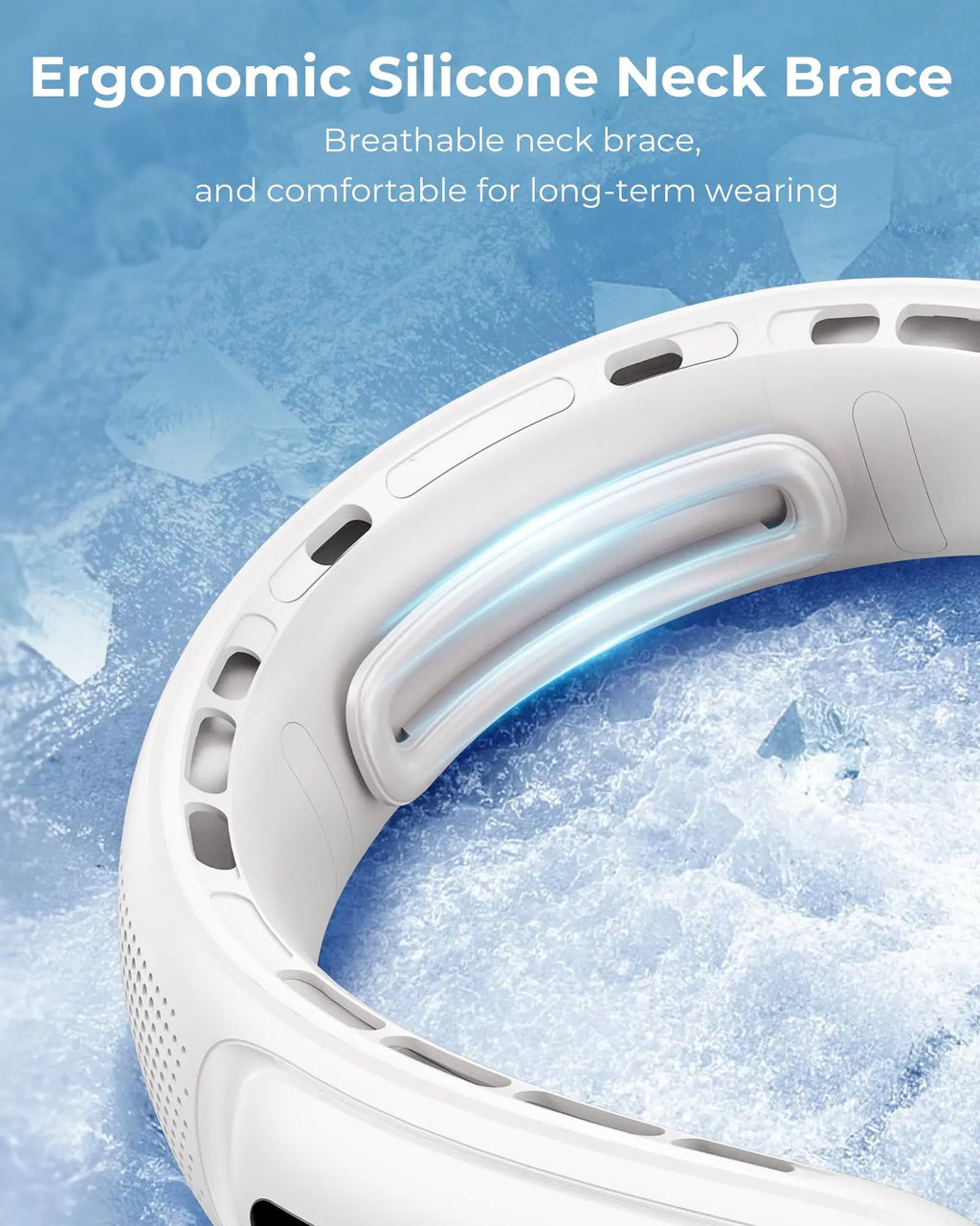 Portable Neck Fan – 4 Turbo Bladeless, 4000mAh, 360° Cooling, LED Display