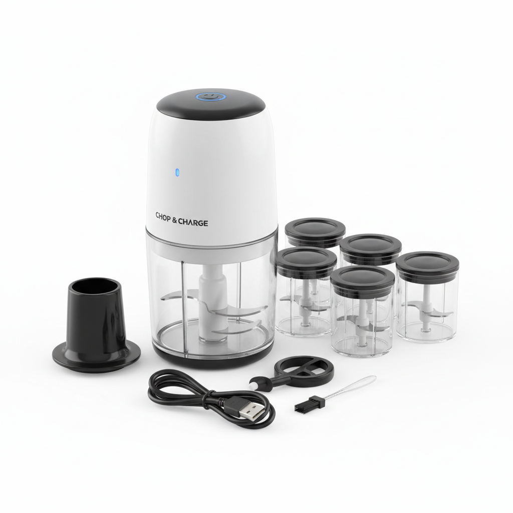 Wireless USB electric mini food processor white garlic masher vegetable mincer baby food maker